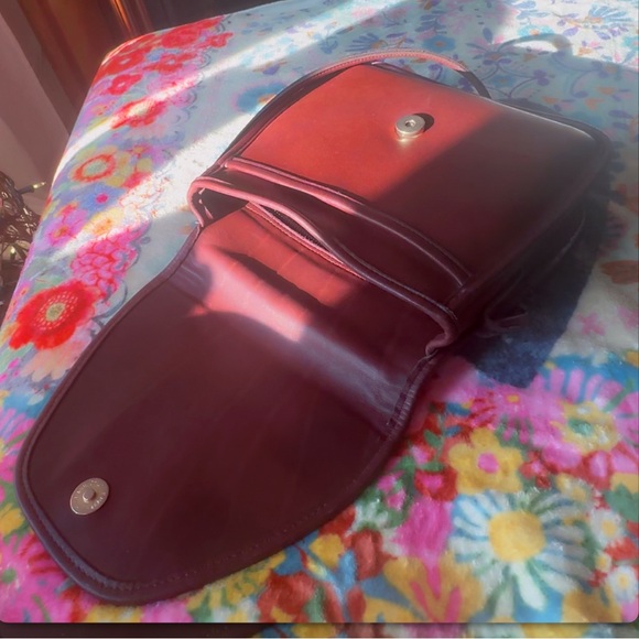 VINTAGE COACH LINDSAY MAHOGANY BROWN CROSSBODY BAG 9888 - Picture 9 of 16